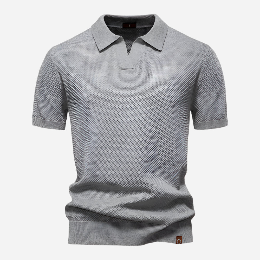 Marcus V-Neck Knit | Men's Polo Shirt Short Sleeve 4