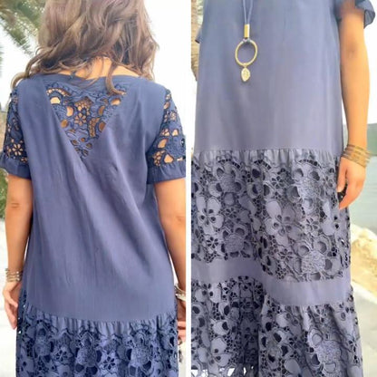 Maria Antonietta | Women's Midi Dress with Crochet Details 1