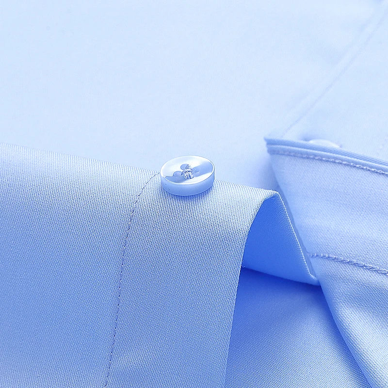 Men's Bamboo Fiber Dress Shirt | White | Sizes S-8XL | Long & Short Sleeve 4