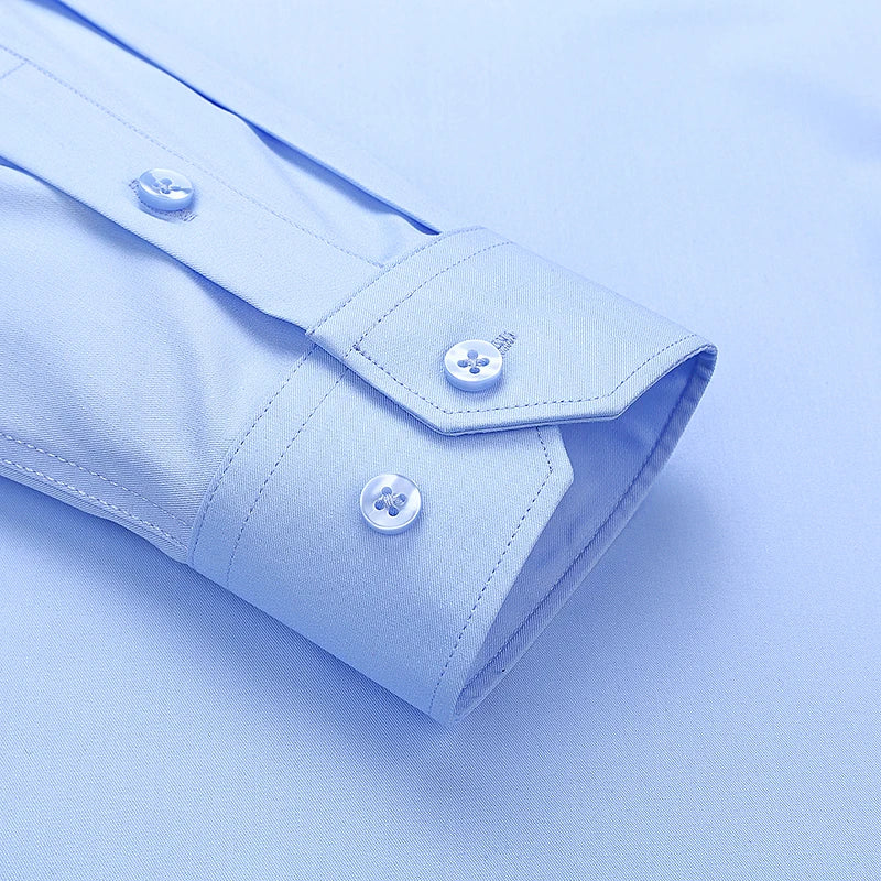 Men's Bamboo Fiber Dress Shirt | White | Sizes S-8XL | Long & Short Sleeve 5