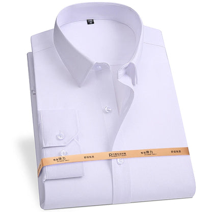 Men's Bamboo Fiber Dress Shirt | White | Sizes S-8XL | Long & Short Sleeve 7