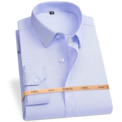Men's Bamboo Fiber Dress Shirt | White | Sizes S-8XL | Long & Short Sleeve 8
