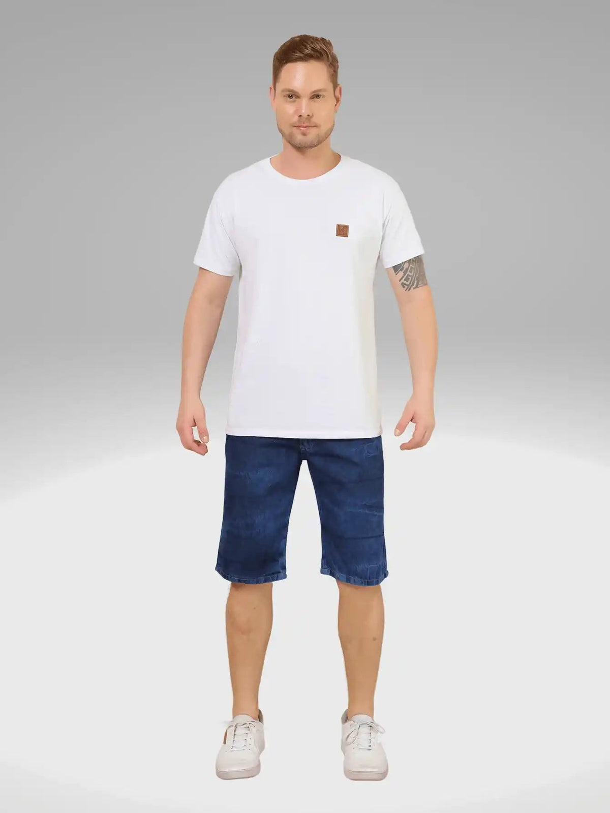 Men's Bermuda Jeans | Casual Shorts Dark Blue Size M Cotton Blend 1