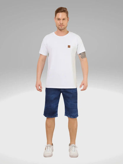 Men's Bermuda Jeans | Casual Shorts Dark Blue Size M Cotton Blend 1