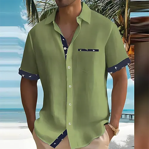 Men's Breathable Summer Shirt | Short Sleeve Casual Top 1