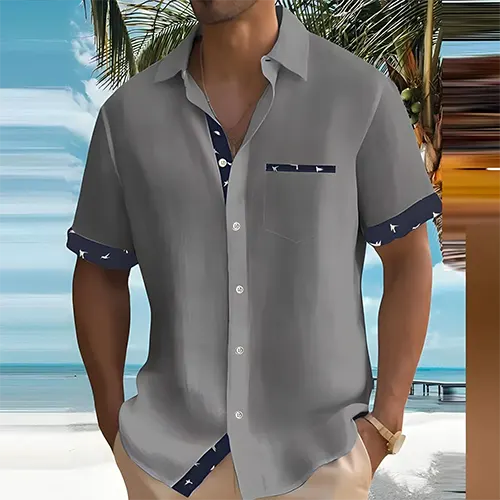 Men's Breathable Summer Shirt | Short Sleeve Casual Top 2