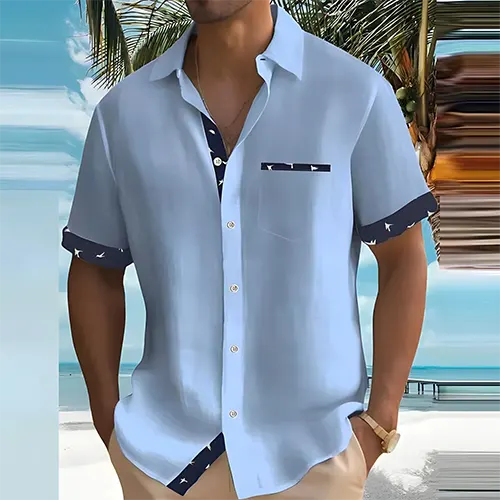 Men's Breathable Summer Shirt | Short Sleeve Casual Top 3