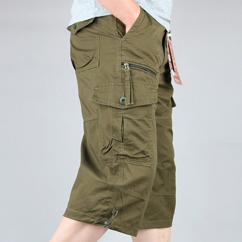Men's Cargo Trousers | 3/4 Loose Fit Casual Pants 5