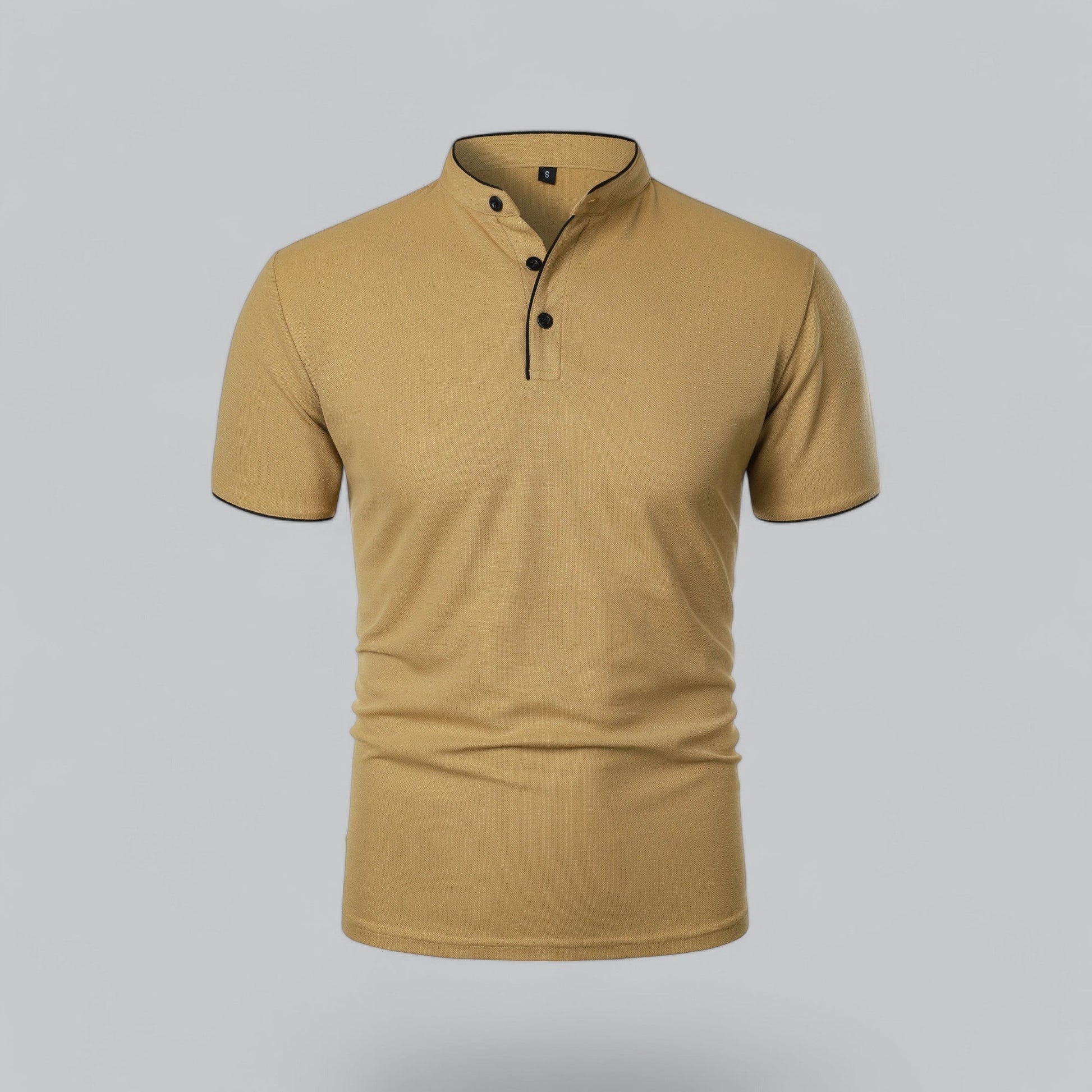 Men's Collarless Polo Shirt | Smart-Casual Essential 0
