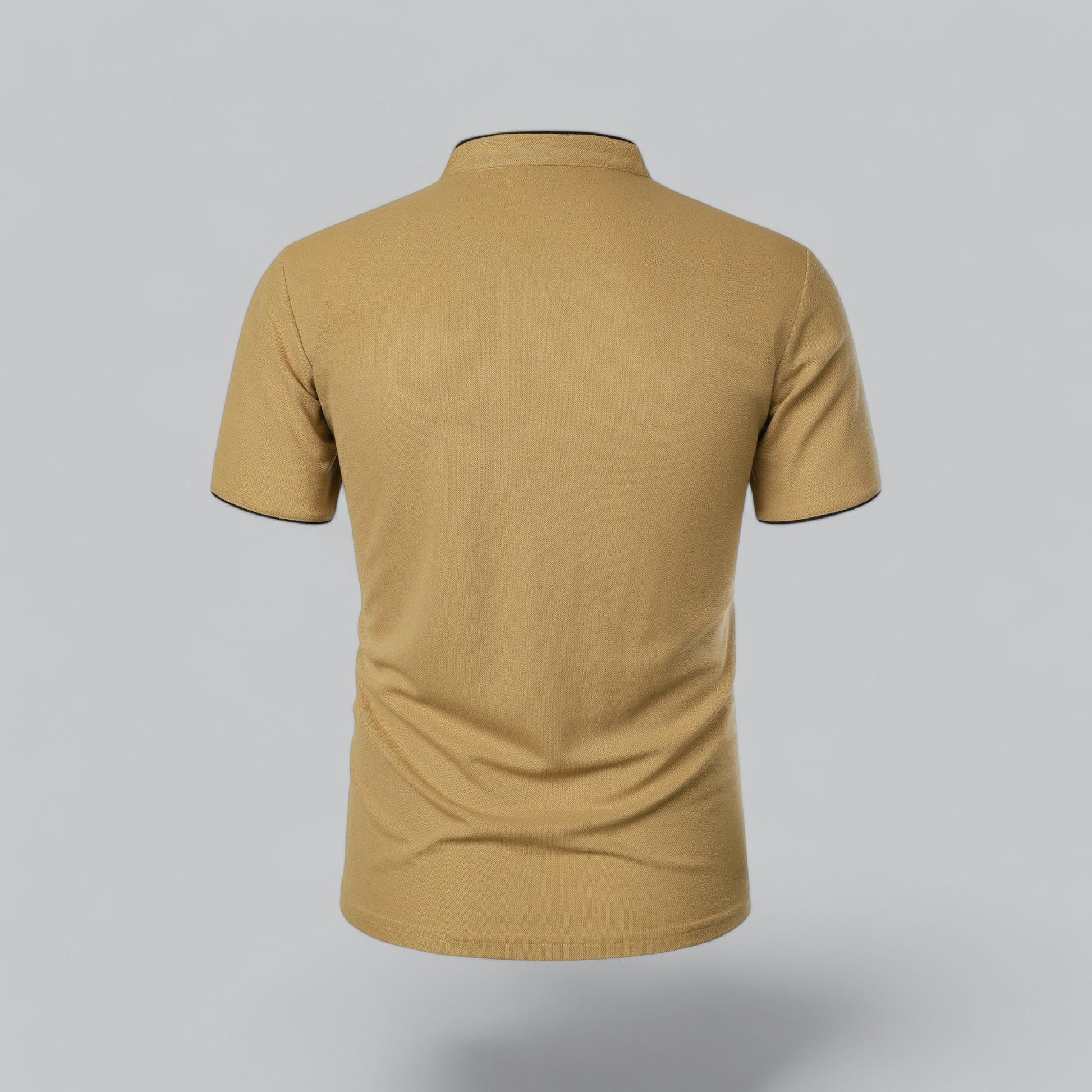 Men's Collarless Polo Shirt | Smart-Casual Essential 1