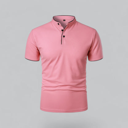 Men's Collarless Polo Shirt | Smart-Casual Essential 10