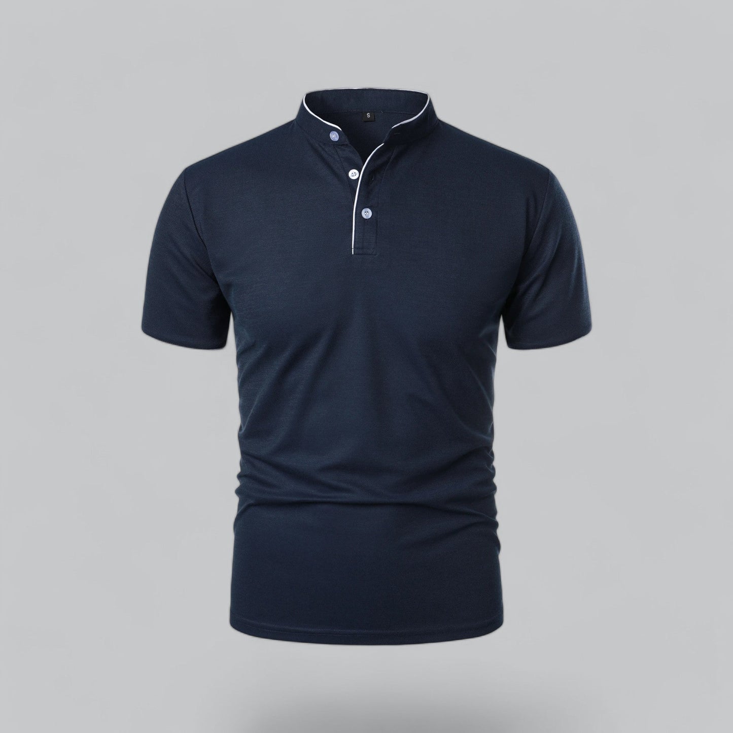 Men's Collarless Polo Shirt | Smart-Casual Essential 11