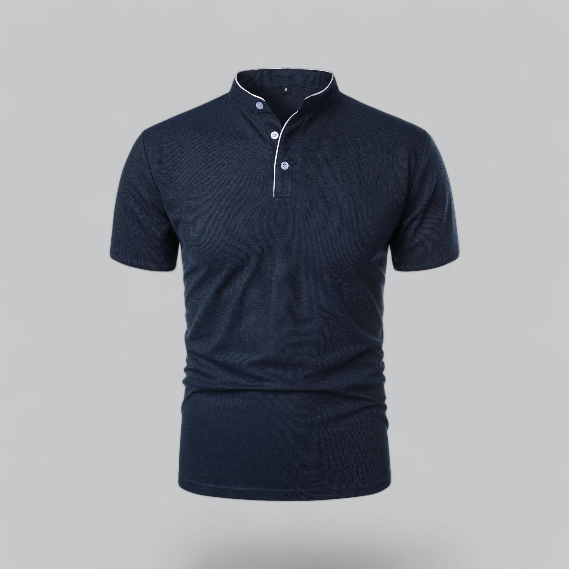 Men's Collarless Polo Shirt | Smart-Casual Essential 11