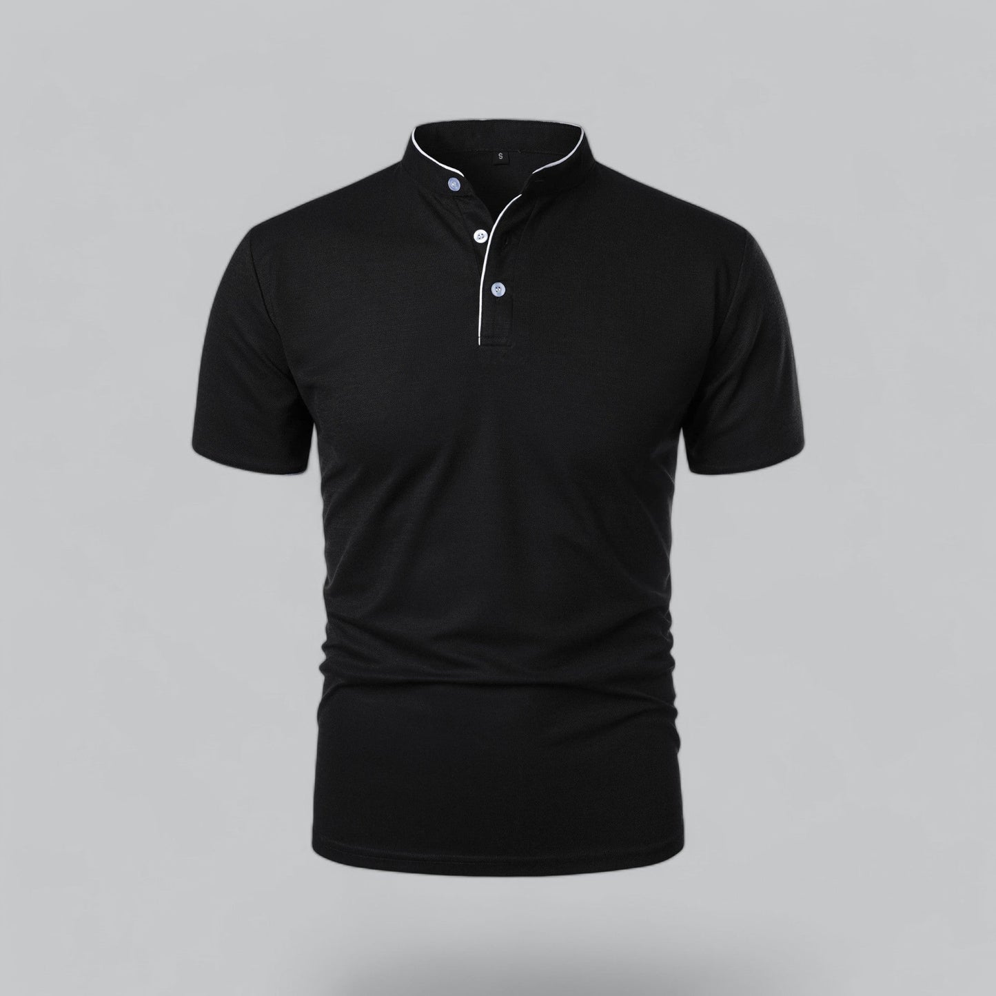 Men's Collarless Polo Shirt | Smart-Casual Essential 12