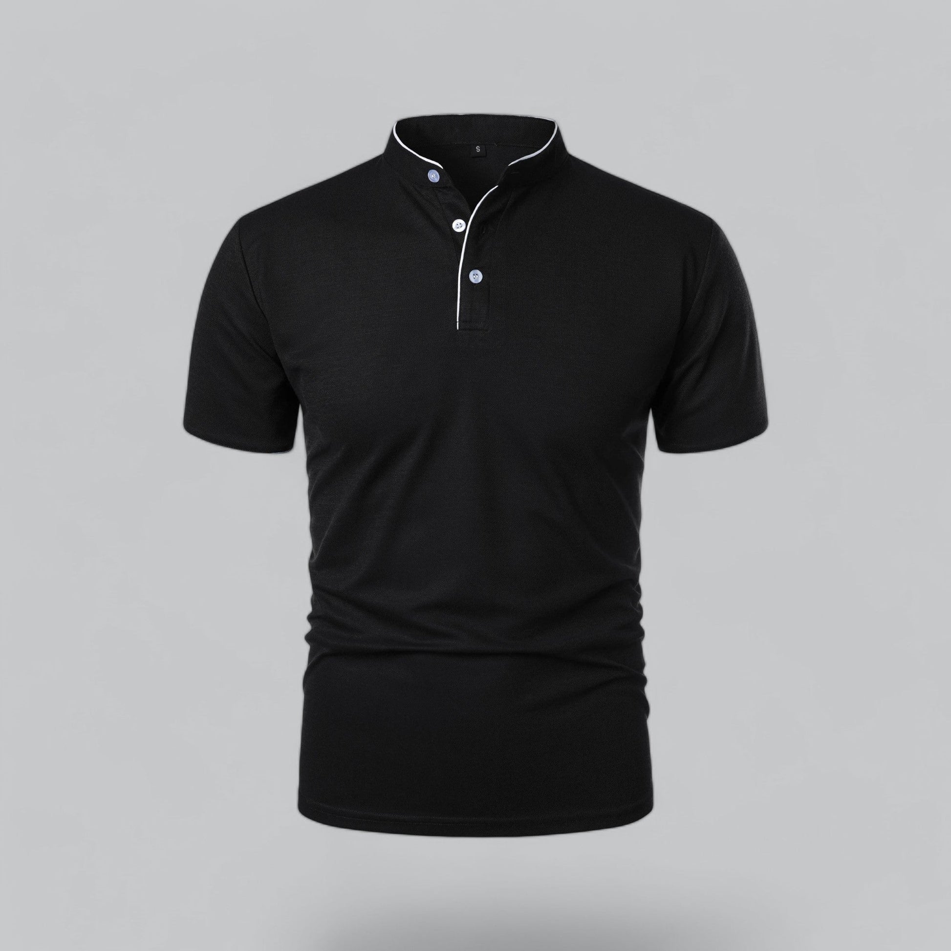 Men's Collarless Polo Shirt | Smart-Casual Essential 12