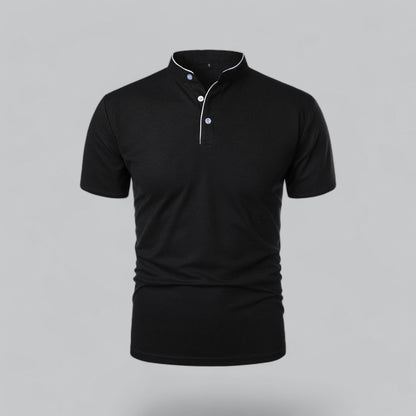 Men's Collarless Polo Shirt | Smart-Casual Essential 12