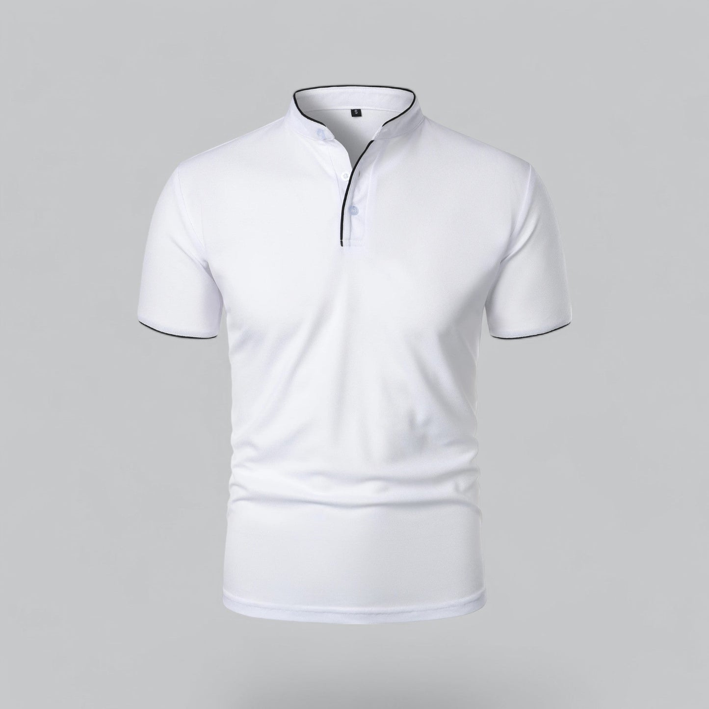 Men's Collarless Polo Shirt | Smart-Casual Essential 13
