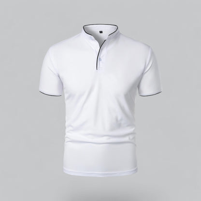 Men's Collarless Polo Shirt | Smart-Casual Essential 13