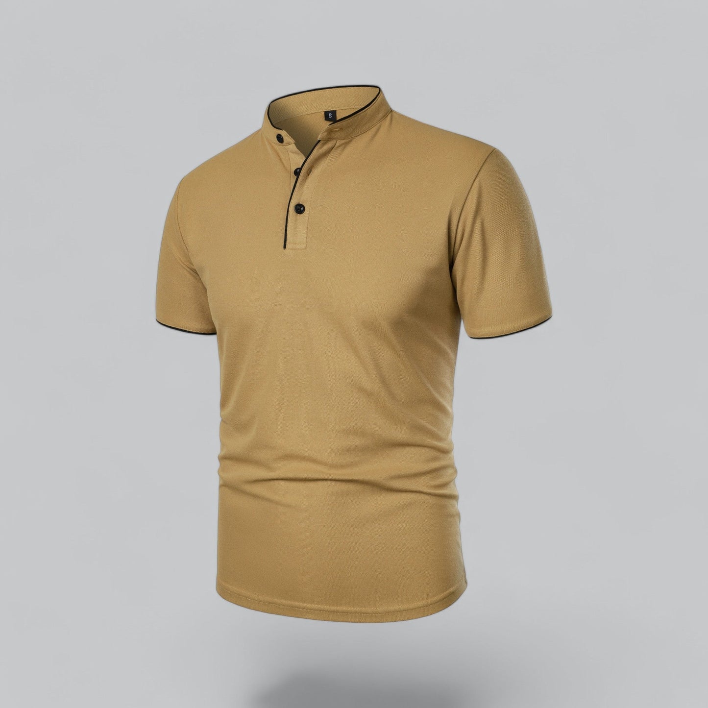Men's Collarless Polo Shirt | Smart-Casual Essential 2