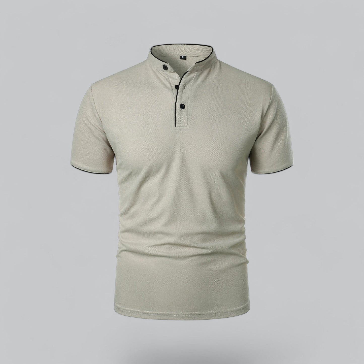 Men's Collarless Polo Shirt | Smart-Casual Essential 3