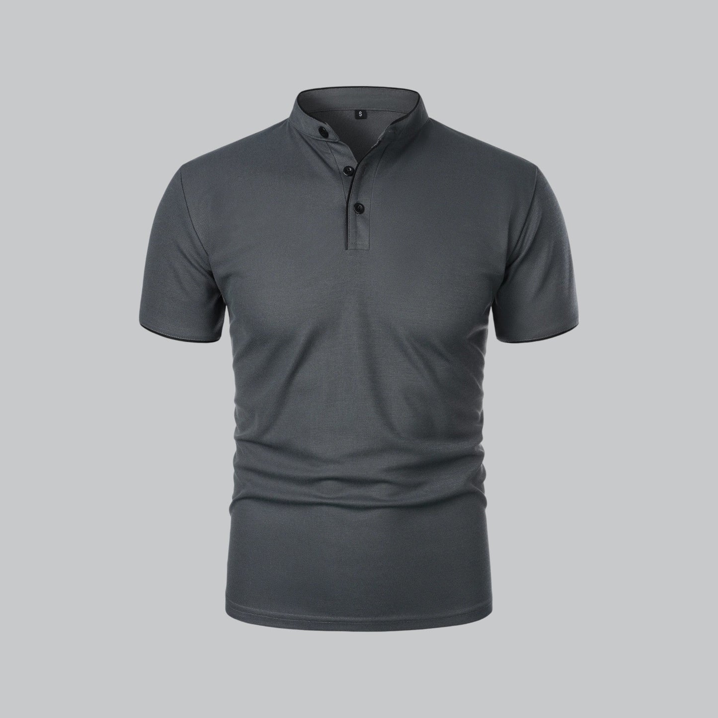 Men's Collarless Polo Shirt | Smart-Casual Essential 6