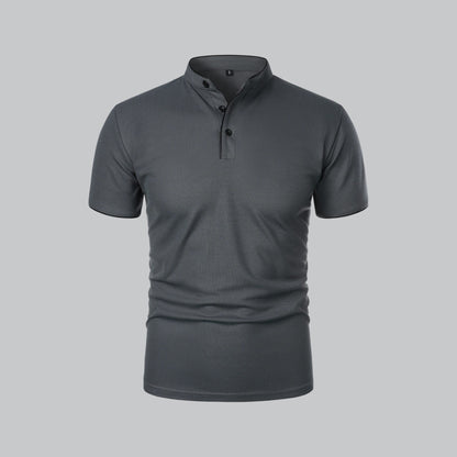 Men's Collarless Polo Shirt | Smart-Casual Essential 6