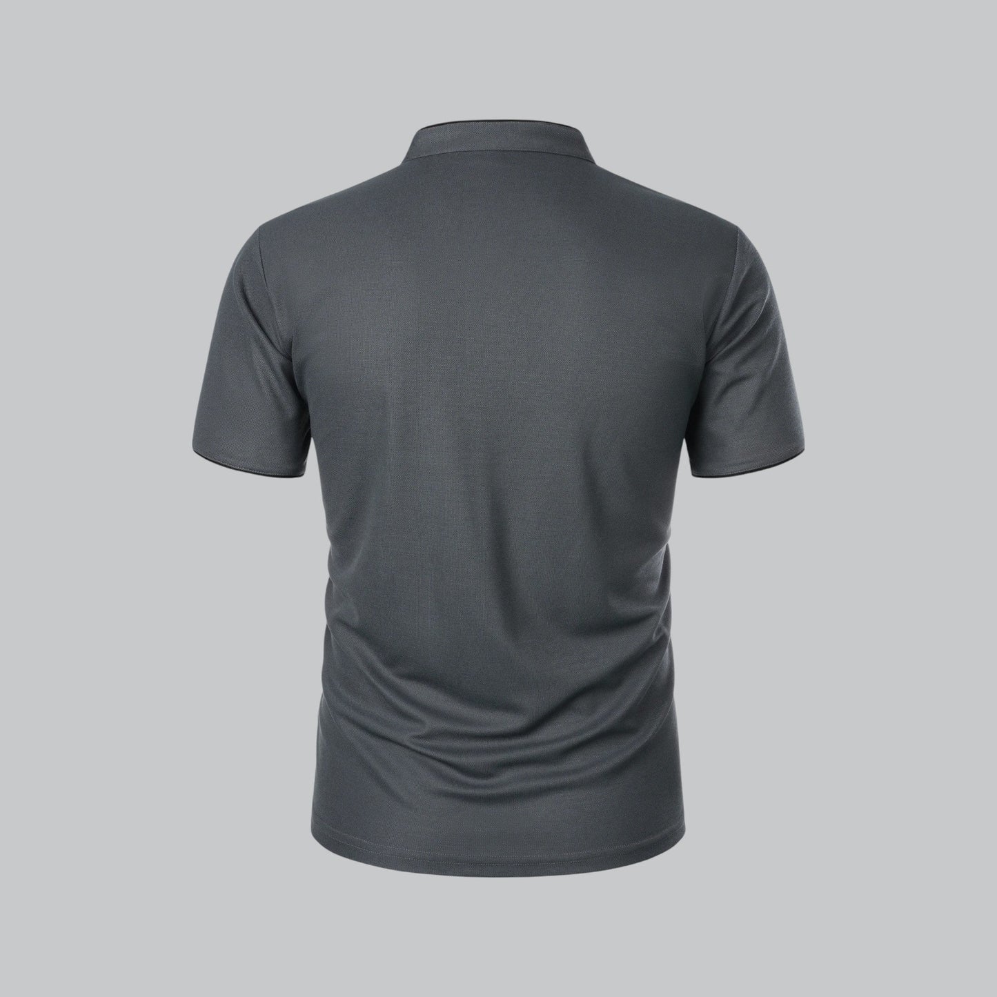 Men's Collarless Polo Shirt | Smart-Casual Essential 7