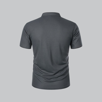 Men's Collarless Polo Shirt | Smart-Casual Essential 7