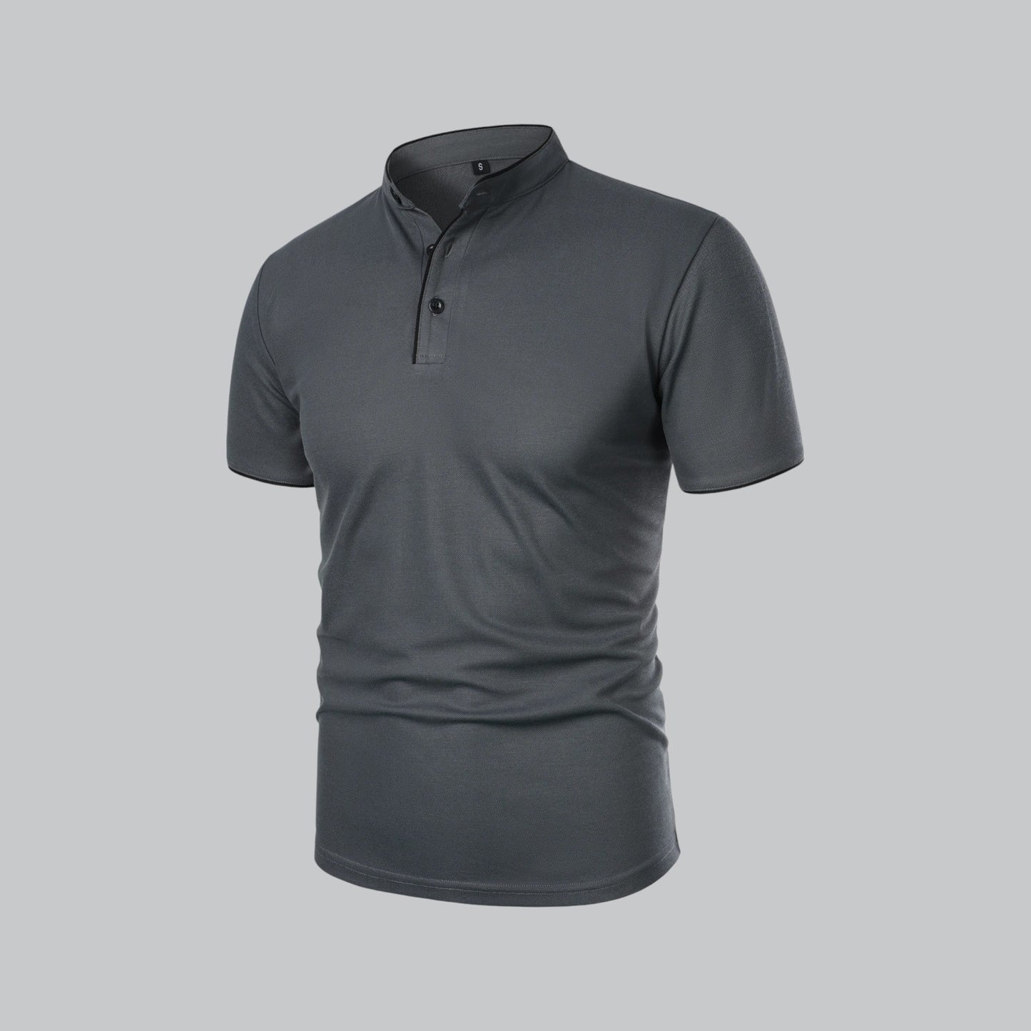 Men's Collarless Polo Shirt | Smart-Casual Essential 8