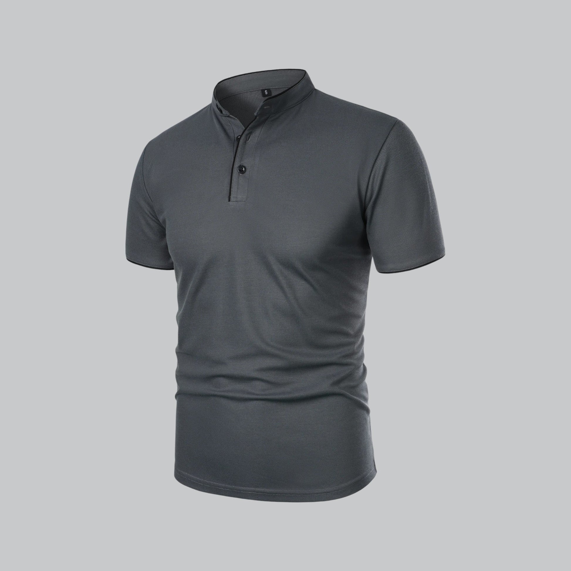 Men's Collarless Polo Shirt | Smart-Casual Essential 8