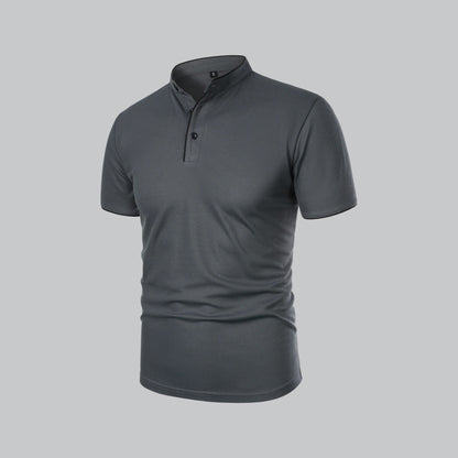 Men's Collarless Polo Shirt | Smart-Casual Essential 8