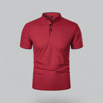 Men's Collarless Polo Shirt | Smart-Casual Essential 9
