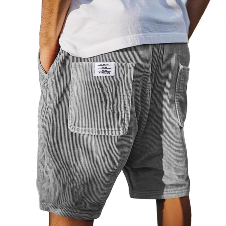 Men's Corduroy Casual Shorts | Urban Streetwear Style 0