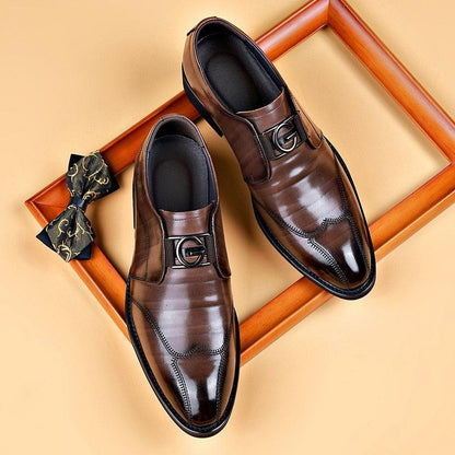 Men's Dress Shoes | Black Size 42 Leather 3