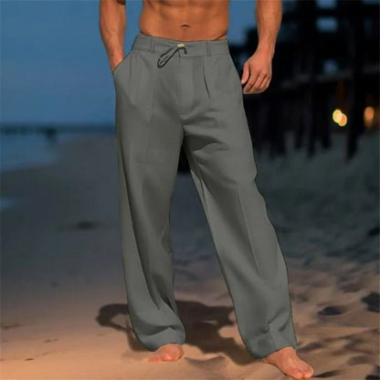 Men's Elegant Linen Trousers | Summer Fashion 0