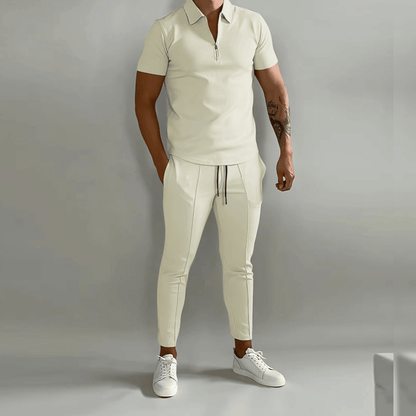 Men's Elegant Polo Shirt and Trousers Set | Smart Casual Outfit 3