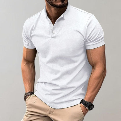 Men's Fitted Polo Shirt | Stand-Up Collar Short Sleeve 1