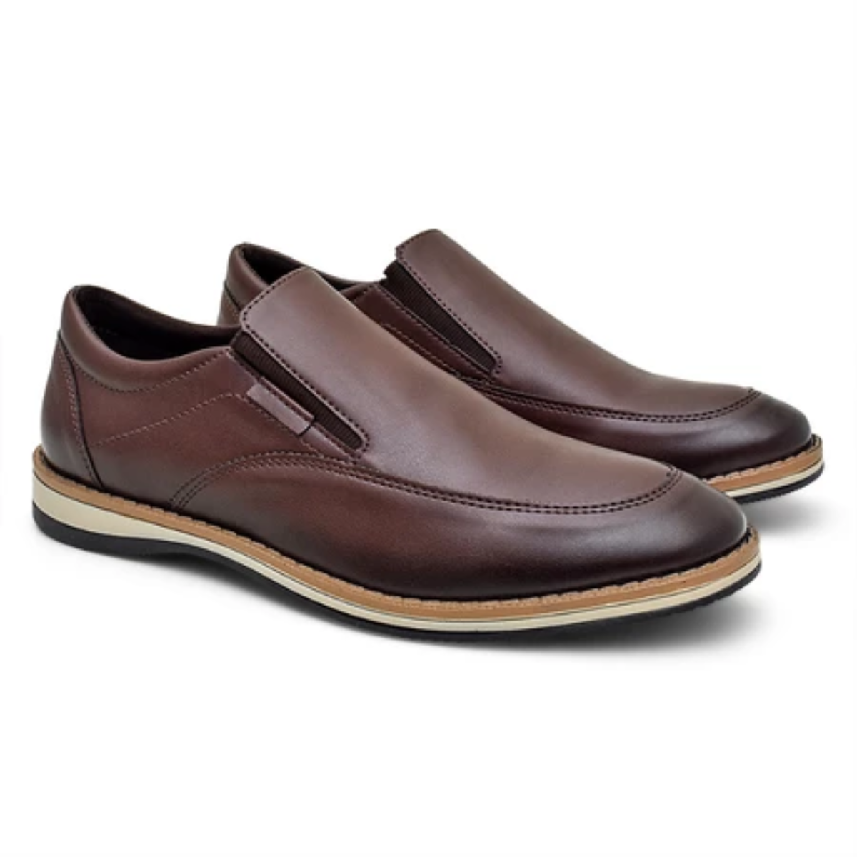 Men's Genuine Leather Slip-On Sneakers | Casual Footwear 0