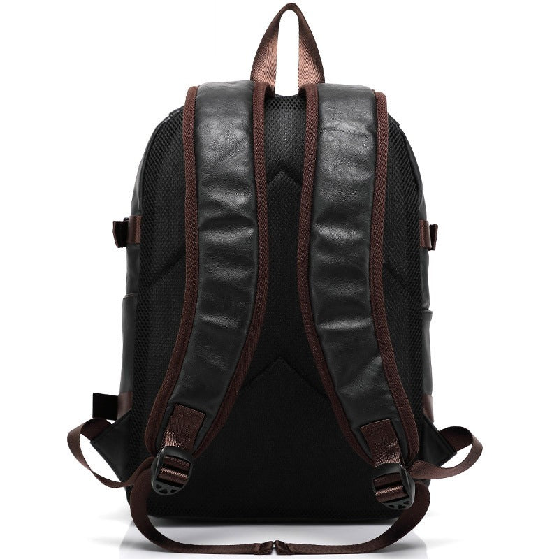 Men's Leather Backpack Brown Size 42x33x13cm Ecological Leather 2