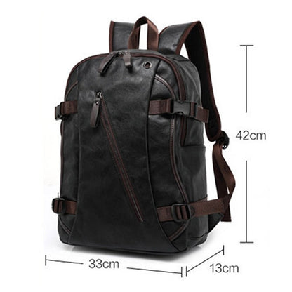 Men's Leather Backpack Brown Size 42x33x13cm Ecological Leather 4