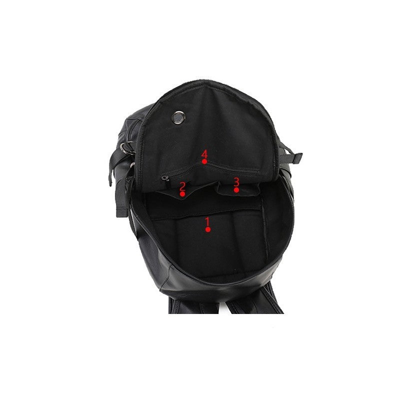 Men's Leather Backpack Brown Size 42x33x13cm Ecological Leather 5