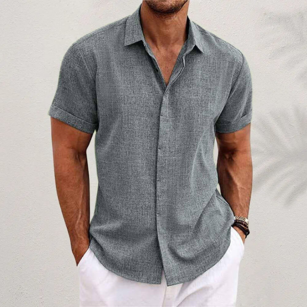 Men's Linen Shirt | Short Sleeve Casual Comfort 2
