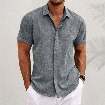 Men's Linen Shirt | Short Sleeve Casual Comfort 2