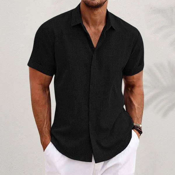 Men's Linen Shirt | Short Sleeve Casual Comfort 4