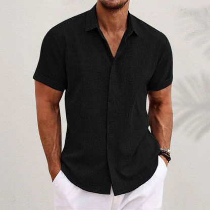 Men's Linen Shirt | Short Sleeve Casual Comfort 4