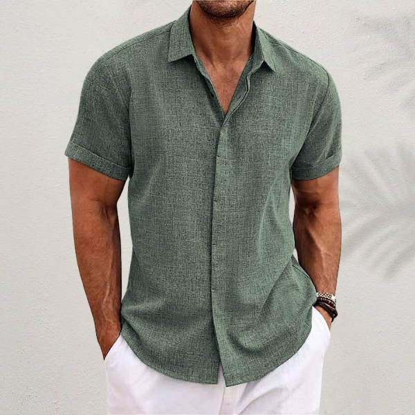 Men's Linen Shirt | Short Sleeve Casual Comfort 6