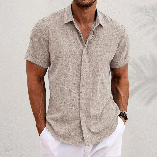 Men's Linen Shirt | Short Sleeve Casual Comfort 7