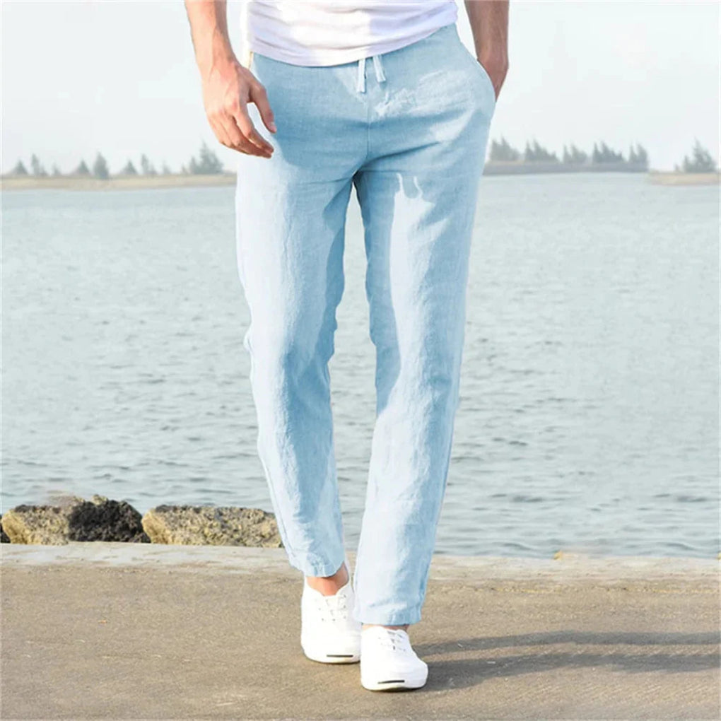 Men's Linen Trousers | Summer Casual Pants 3