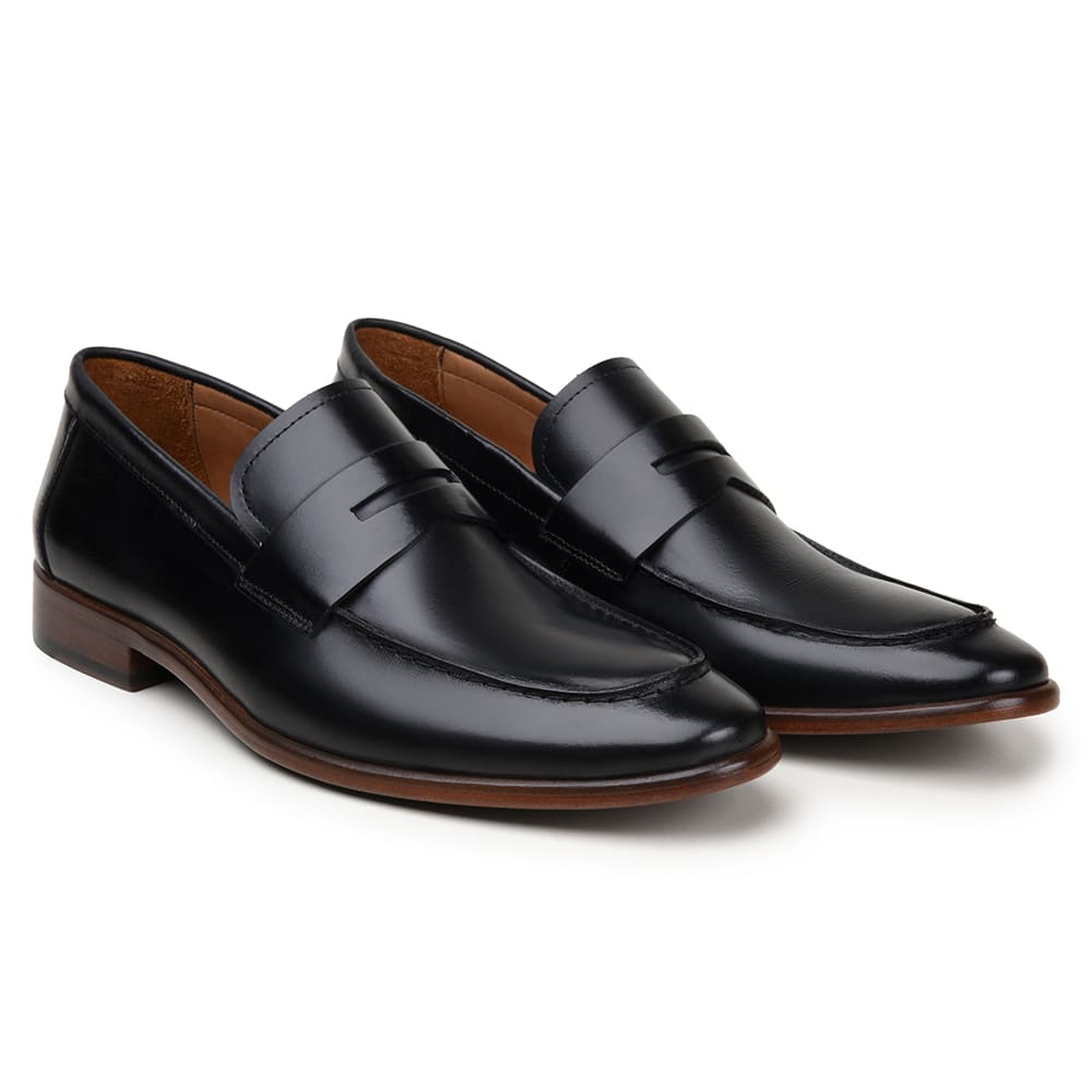 Men's Loafer | Dress Shoes Black Size 42 Napa Leather 1