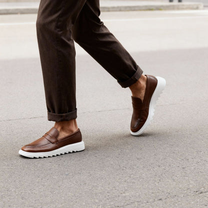 Men's Moccasin Loafer Brown Size 37-44 Ecological Leather 4